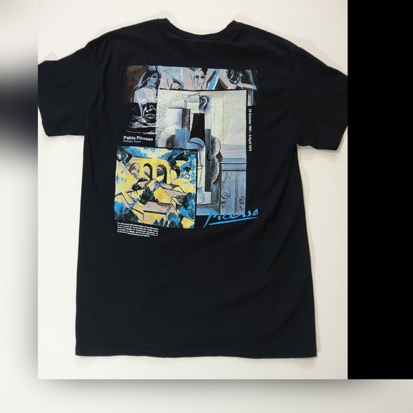 Bowery Supply Co. T-Shirt Mens Medium Black Pablo Picasso Malaga Spain Art Print - Picture 2 of 5